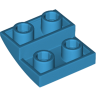 Lego Brick Curved Inverted 2 x 2 x 2/3 / Dark Azure