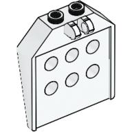 Lego Hinge Panel 1 x 4 x 3 2/3 with 6 holes, 2 studs on top, Locking 2 Fingers / White