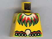 Lego Torso Pirate Islanders with Feather Necklace Pattern / Yellow