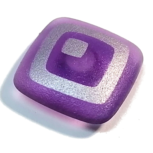 Lego Clikits Icon, Square 2 x 2 Large with Pin, Silver Square with Cutout and Offset Small Silver Square Print