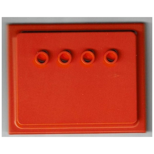 Lego Scala, Building, Wall Panel 5 x 6 with Four Studs / Orange