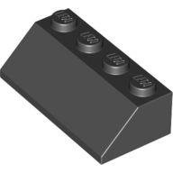 Lego Brick Sloped 45° 2 x 4 / Black