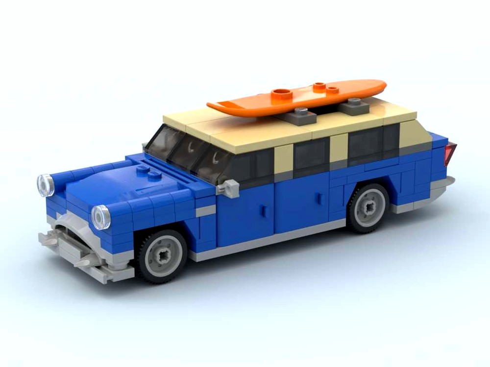 Lego 1955 Buick Special Wagon in minifig scale