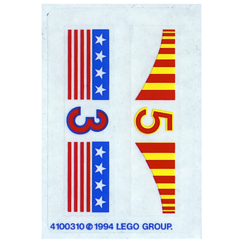 Lego Sticker Sheet for Set 1821-1 / [No Color/Any Color]