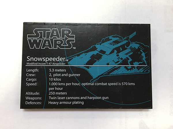 Lego Stickered Assembly 12 x 8 x 2/3 with Star Wars Logo and 'Snowspeeder' Pattern (Sticker) - Set 10129