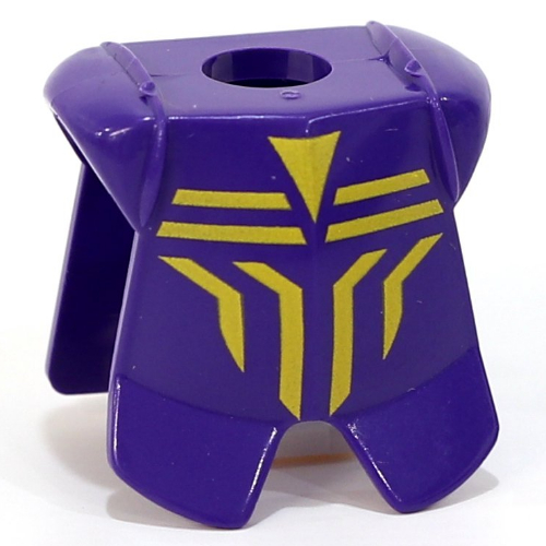 Lego Minifig Neckwear Armor Breastplate with Leg Protection, Danju Geometric Print / Dark Purple