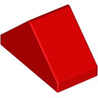 Lego Brick Sloped 45° 2 x 1 Double with Ovoid Bottom Pin / Red