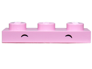 Lego Plate 1 x 3 with 2 Small Black Arcs High Eyebrows Print