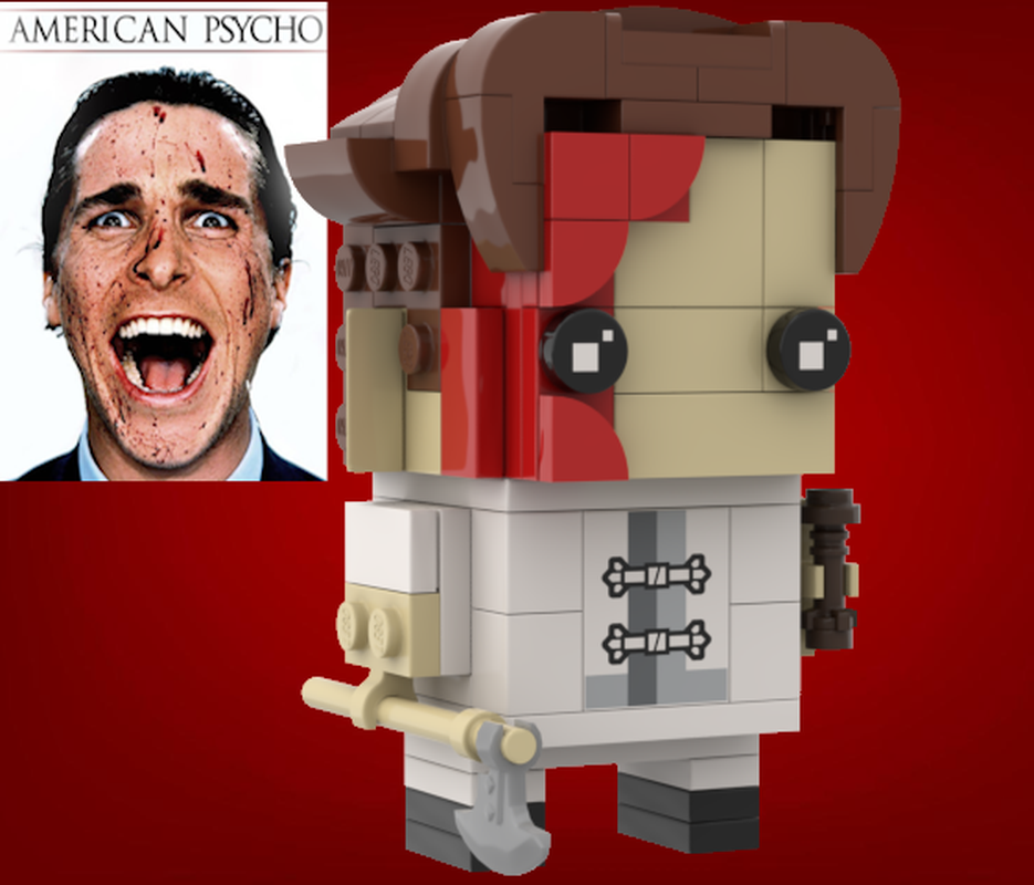 Lego Patrick Bateman Brickheadz - Hip to be square scene