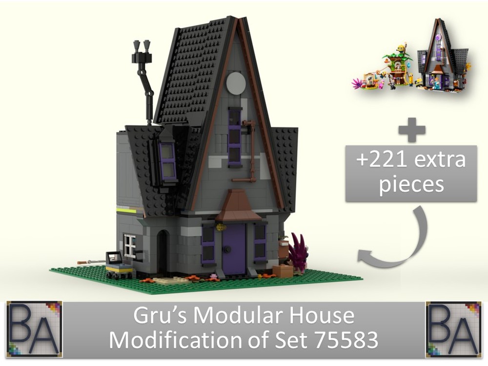 Lego Gru's Modular House - Modification of set 75583