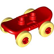 Lego Duplo Skateboard with Bright Light Yellow Wheels