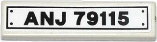 Lego Tile 1 x 4 with Black 'ANJ 79115' Pattern (Sticker) - Set 79115