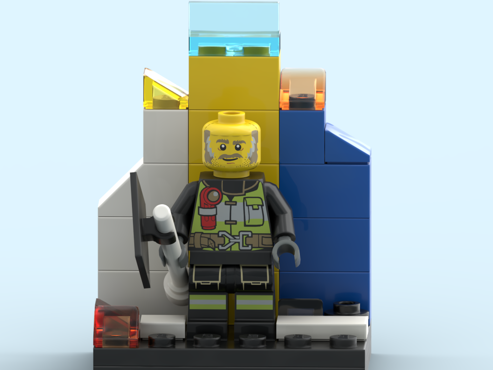 Lego Minifig Display (Ruined City)