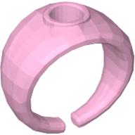 Lego Clikits Ring, Wide Band with Hole in Top / Trans-Pink