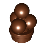 Lego Food Ice Cream Scoops / Reddish Brown