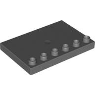 Lego Duplo Plate Special 4 x 6 with Studs on Edge / Dark Bluish Gray