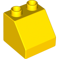 Lego Duplo Brick 2 x 2 Slope 45° / Yellow