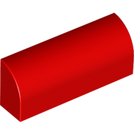 Lego Brick Curved 1 x 4 x 1 1/3 No Studs / Red