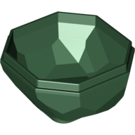 Lego Rock Boulder, Bottom / Dark Green