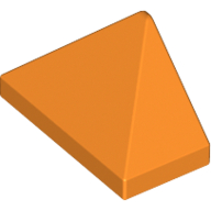 Lego Brick Sloped 45° 2 x 1 Triple with Inside Stud Holder / Orange