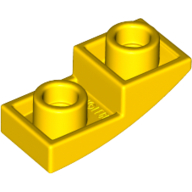 Lego Brick Curved Inverted 2 x 1 / Yellow