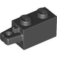 Lego Hinge Brick 1 x 2 Locking with 1 Finger Horizontal End / Black