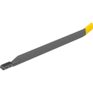 Lego Technic Rotor Blade 31L with Beam 3L with Yellow Rubber Tip / Dark Bluish Gray