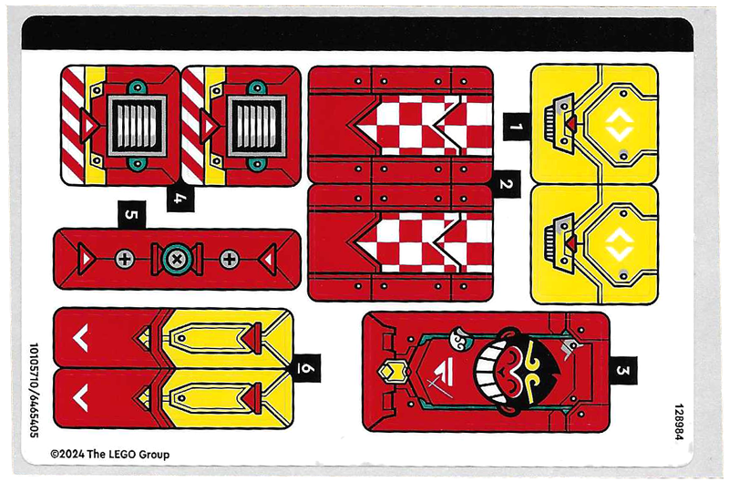 Lego Sticker Sheet for Set 80050-1