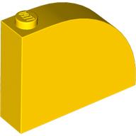 Lego Brick Curved 1 x 4 x 2 2/3 / Yellow