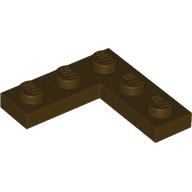 Lego Plate 3 x 3 Corner / Dark Brown