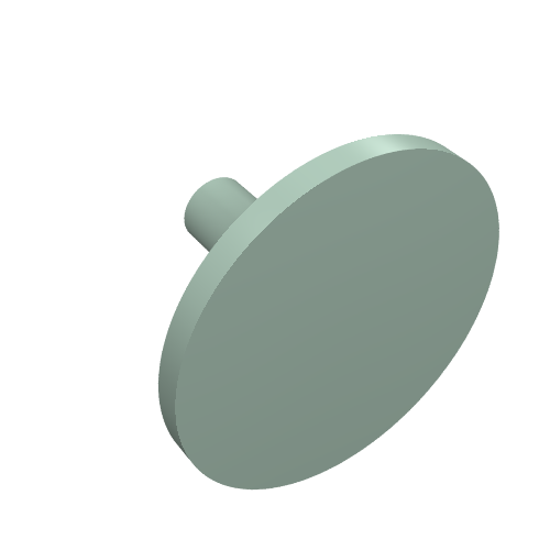 Lego Shield Round Flat [Plain] / Sand Green
