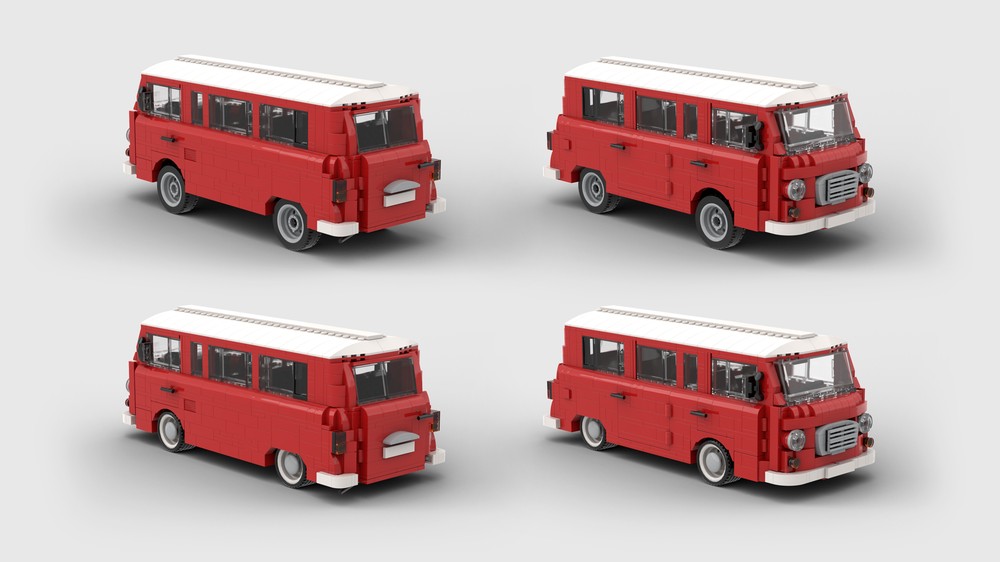 Lego Barkas B1000 Bus / Van Red