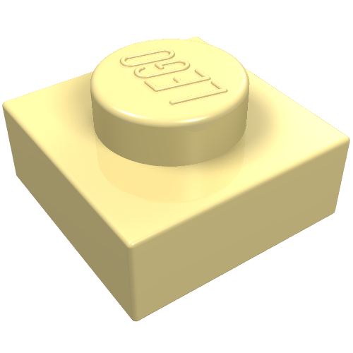Lego Plate 1 x 1 / Light Yellow