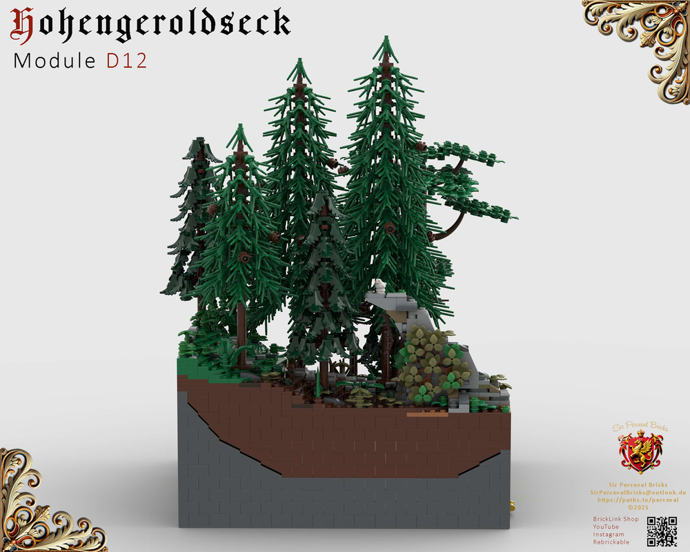 Lego D12 Castle Hohengeroldseck - Ruins in the forest (Landscape Expansaion 1)