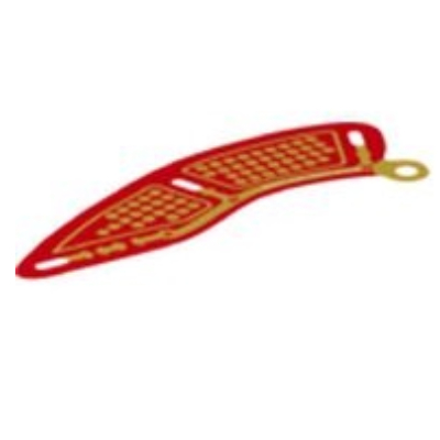 Lego Sail, Right, Curved with Gold Partitioned Squares Print