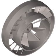 Lego Engine, Very Large Turbine, with Pearl Light Gray Marbled Pattern / Black