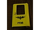Lego Door 1 x 4 x 5 Train Right, Thin Support at Bottom with Norwegian 'NSB 7735' Pattern (Sticker) - Set 7735