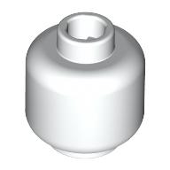Lego Minifig Head [Plain] [Hollow Stud] / White