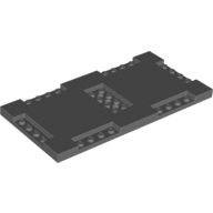 Lego Plate Special 8 x 16 x 2/3 with Six Recessed Edges with 1 x 4 Studs and Recessed Center with 2 x 4 Studs / Dark Bluish Gray