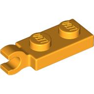Lego Plate Special 1 x 2 with Clip Horizontal on End / Bright Light Orange