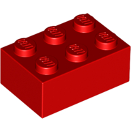 Lego Brick 2 x 3 / Red