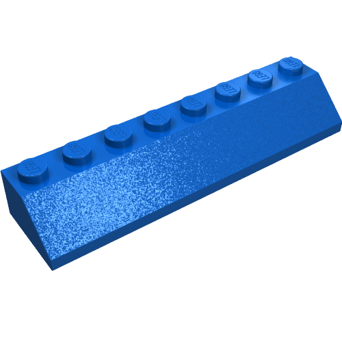 Lego Brick Sloped 45° 2 x 8 / Blue