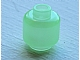 Lego Minifigure, Head (Plain) / Glow In Dark Trans