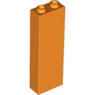 Lego Brick 1 x 2 x 5 with Hollow Studs / Orange