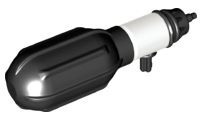Lego Water Extension Cylinder with Black Handle and Trans-Light Blue Bar and Tube with Black Squeezable Bladder (41815c01 / 41818)