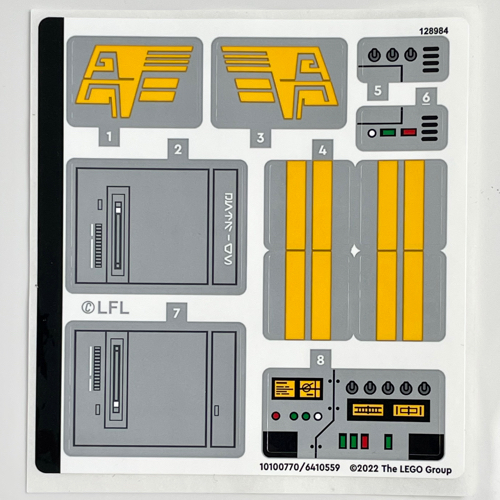 Lego Sticker Sheet for Set 75338-1