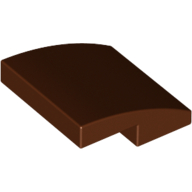 Lego Brick Curved 2 x 2 x 2/3 / Reddish Brown