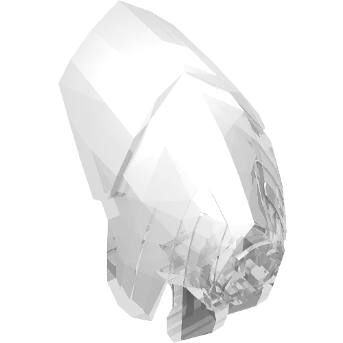Lego Large Figure Helmet / Visor with Clip / Trans-Clear