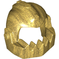Lego Helmet with Jagged Jaw / Pearl Gold