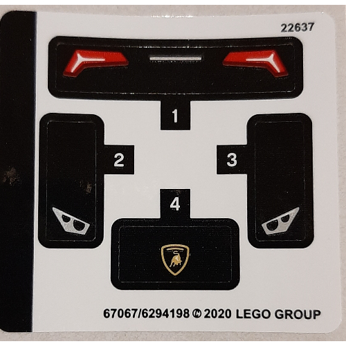 Lego Sticker Sheet for Set 30342-1 / [No Color/Any Color]